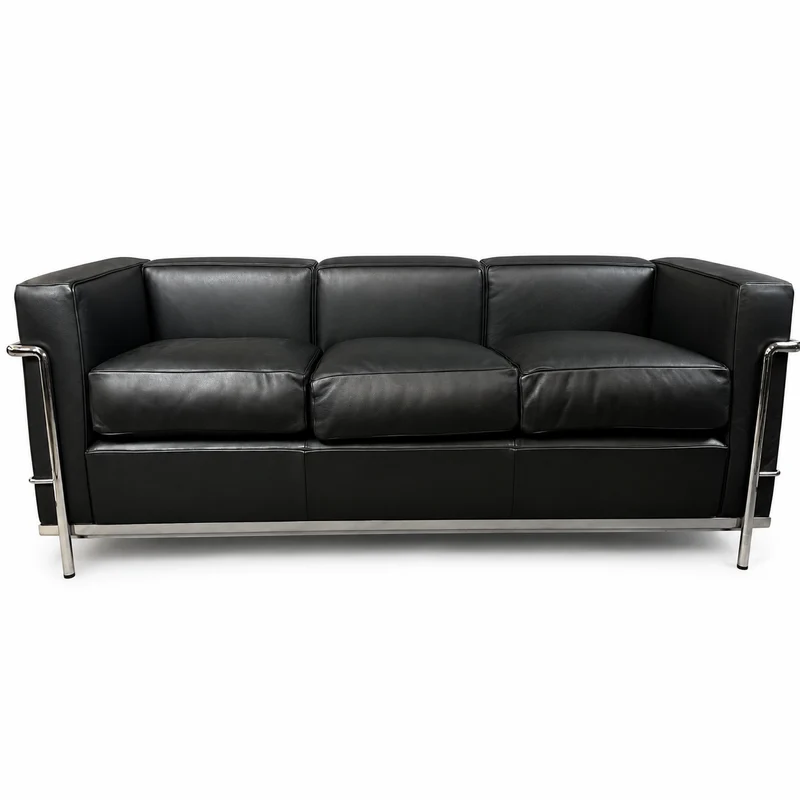 Cassina LC2 3-Sitzer Leder schwarz