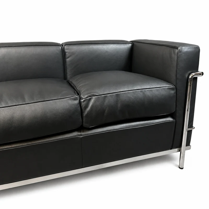 Cassina LC2 3-Sitzer Leder schwarz