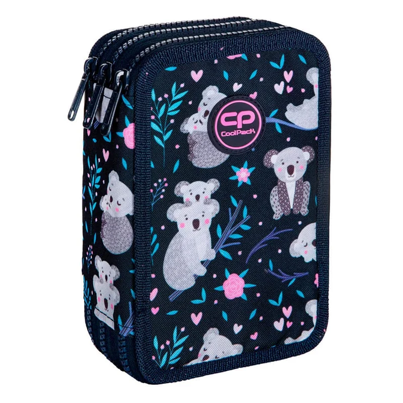 COOLPACK 3-FACH Mäppchen Federmappe Federtasche XXL Federtasche Federmappe Federmäppchen 44-teilig g