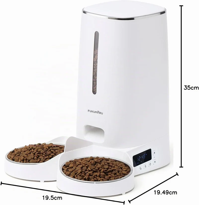 FUKUMARU Futterautomat Katze,Katzenfutter Automat mit Programmierbaren Timern, Automatische Futtersp