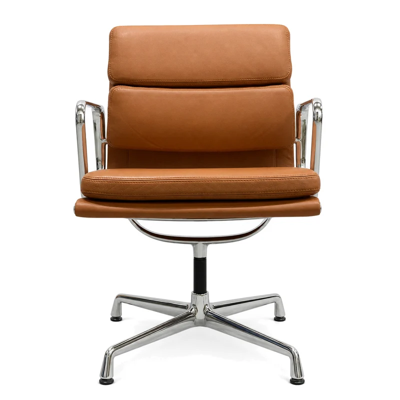 Vitra EA 208 Premium Leder Cognac Chrom