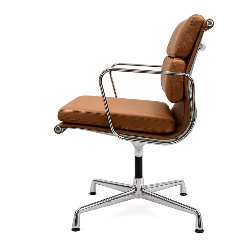 Vitra EA 208 Premium Leder Cognac Chrom