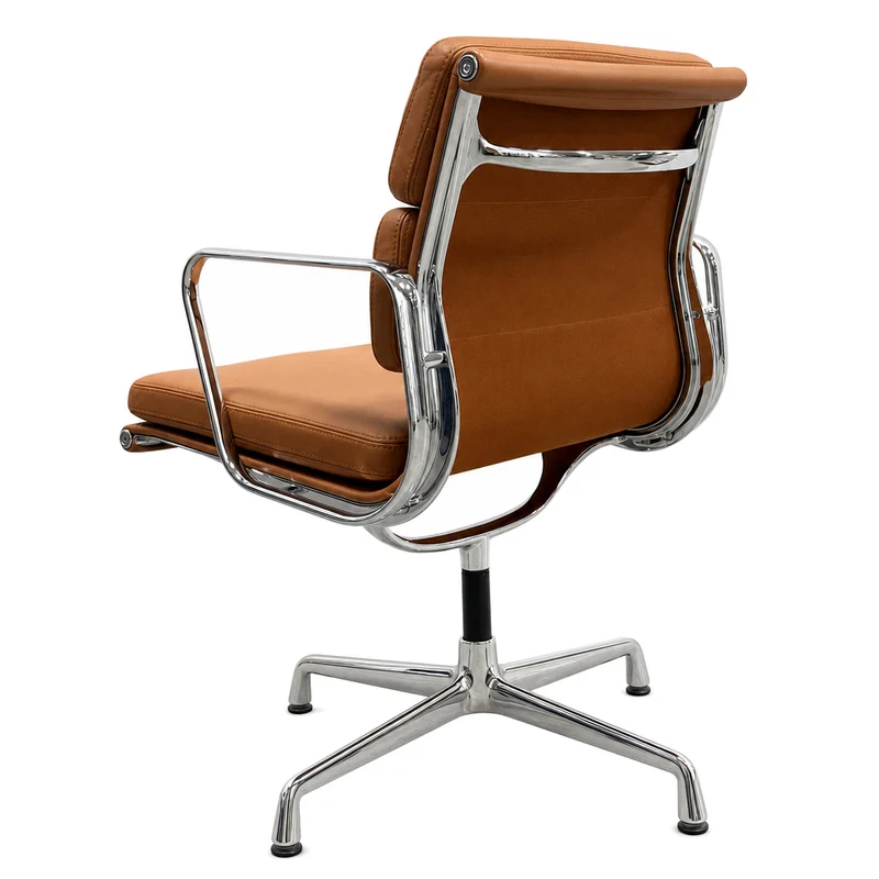 Vitra EA 208 Premium Leder Cognac Chrom