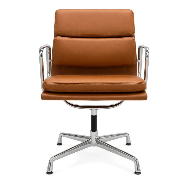 Vitra EA 208 Premium Leder Cognac Chrom