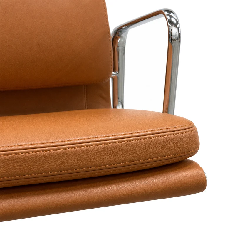 Vitra EA 208 Premium Leder Cognac Chrom