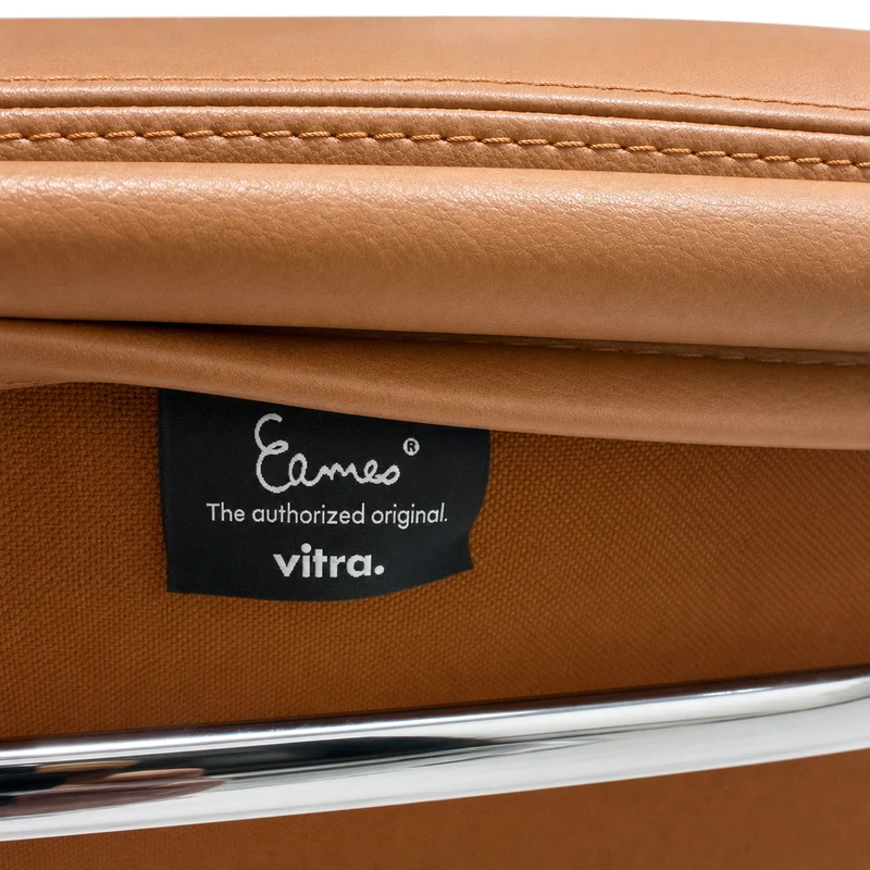 Vitra EA 208 Premium Leder Cognac Chrom