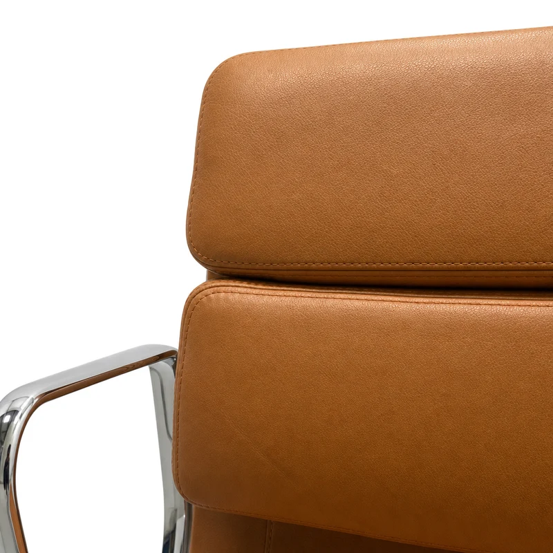 Vitra EA 208 Premium Leder Cognac Chrom