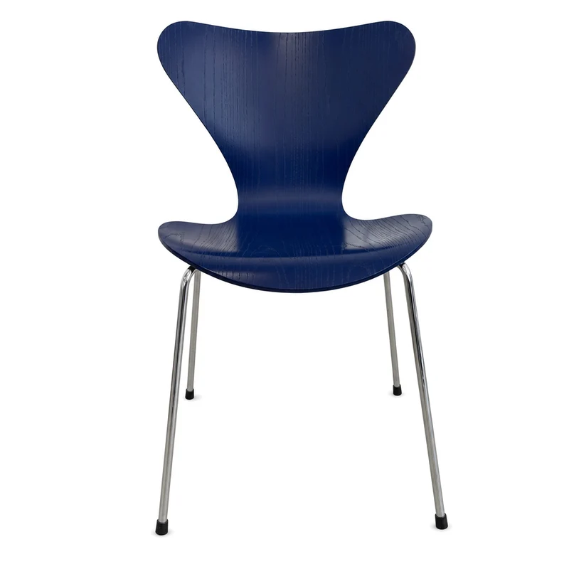 Fritz Hansen Serie 7 Stapelstuhl blau