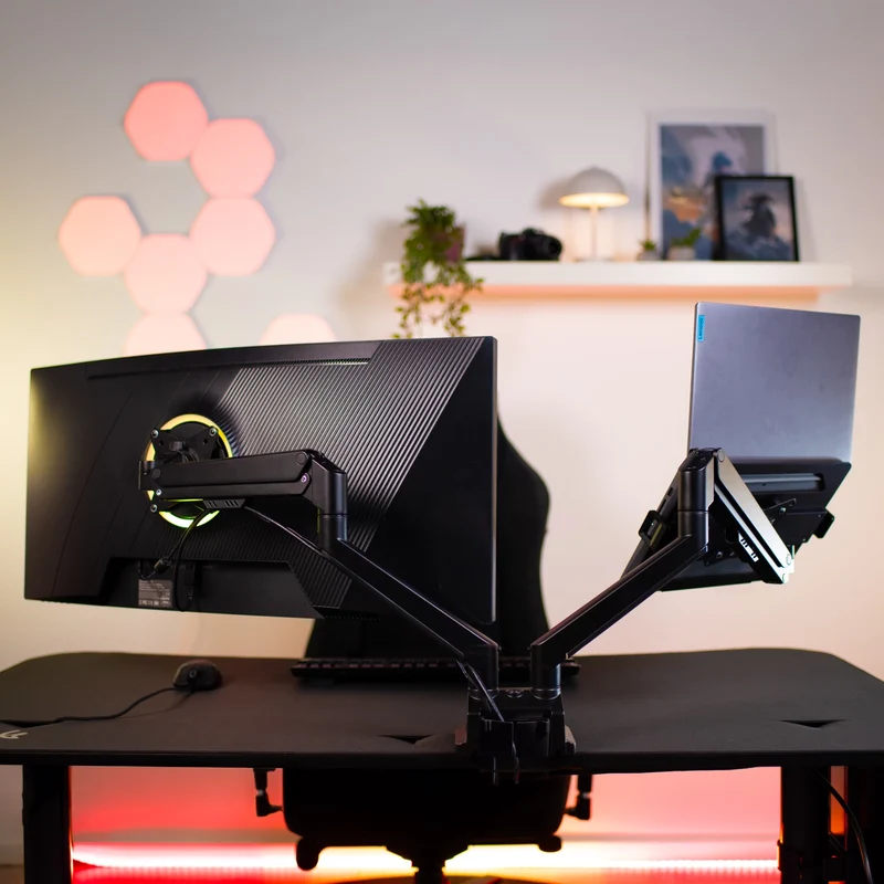 Alzare Neo Duo - Gas Spring Monitor Arm