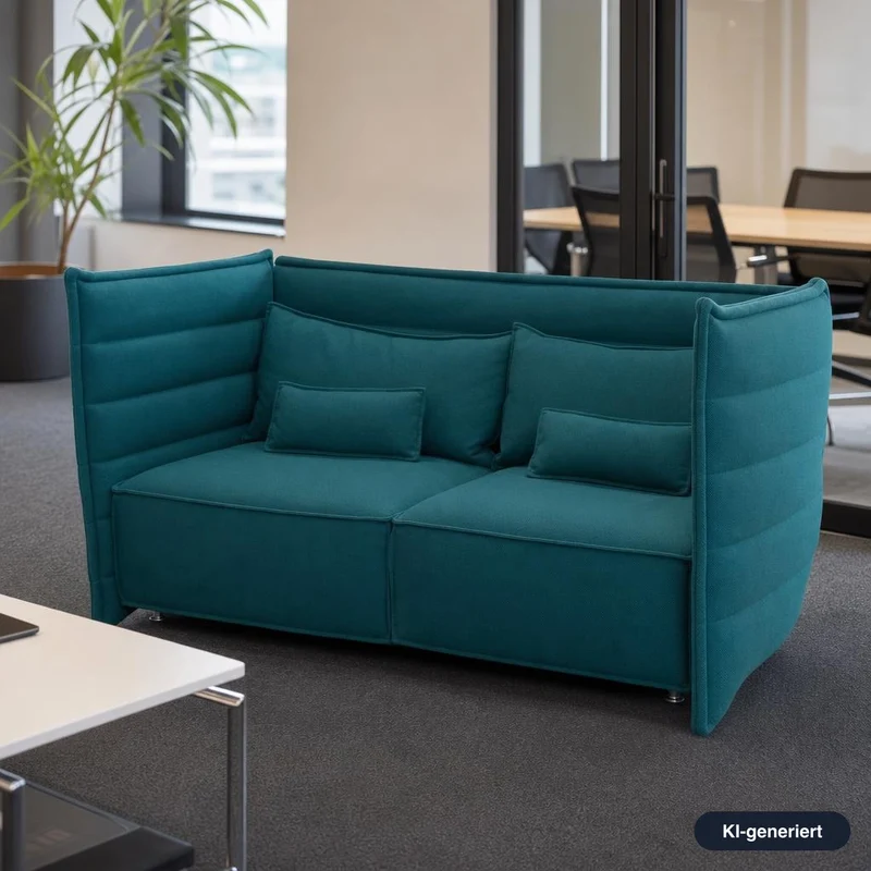 Vitra Plume Sofa petrolblau