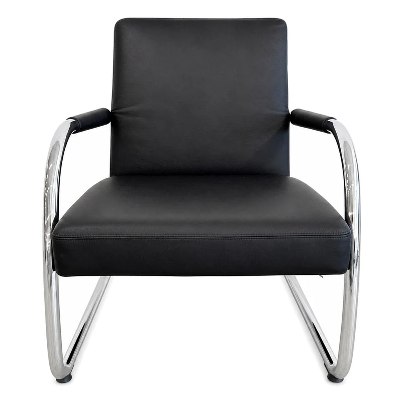 Vitra VisaLounge Sessel Leder schwarz