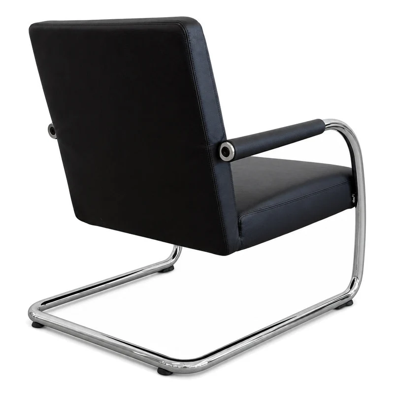 Vitra VisaLounge Sessel Leder schwarz