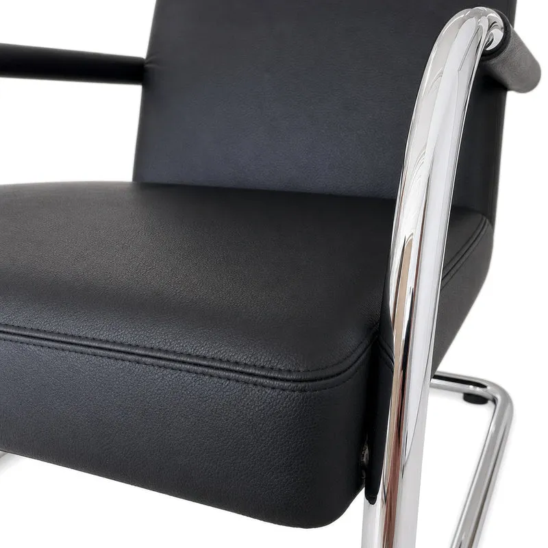 Vitra VisaLounge Sessel Leder schwarz
