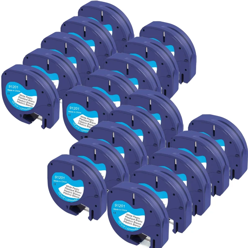 Molabel 20pack Compatible Letratag Label Tape Replacement for Dymo Letratag 91221 S0721610 91201,12