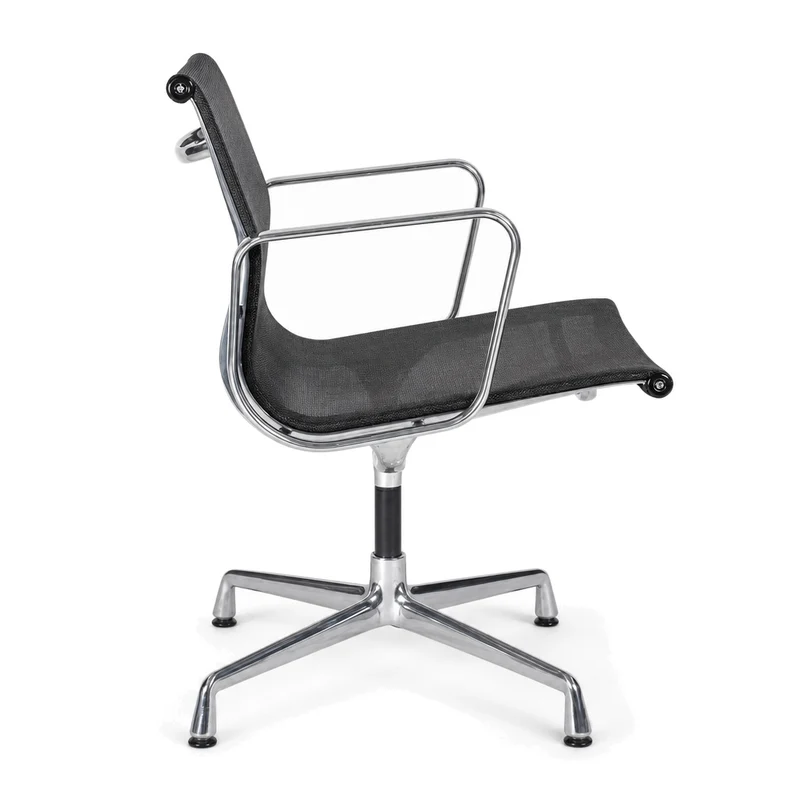Vitra EA 107 Netz schwarz Chrom