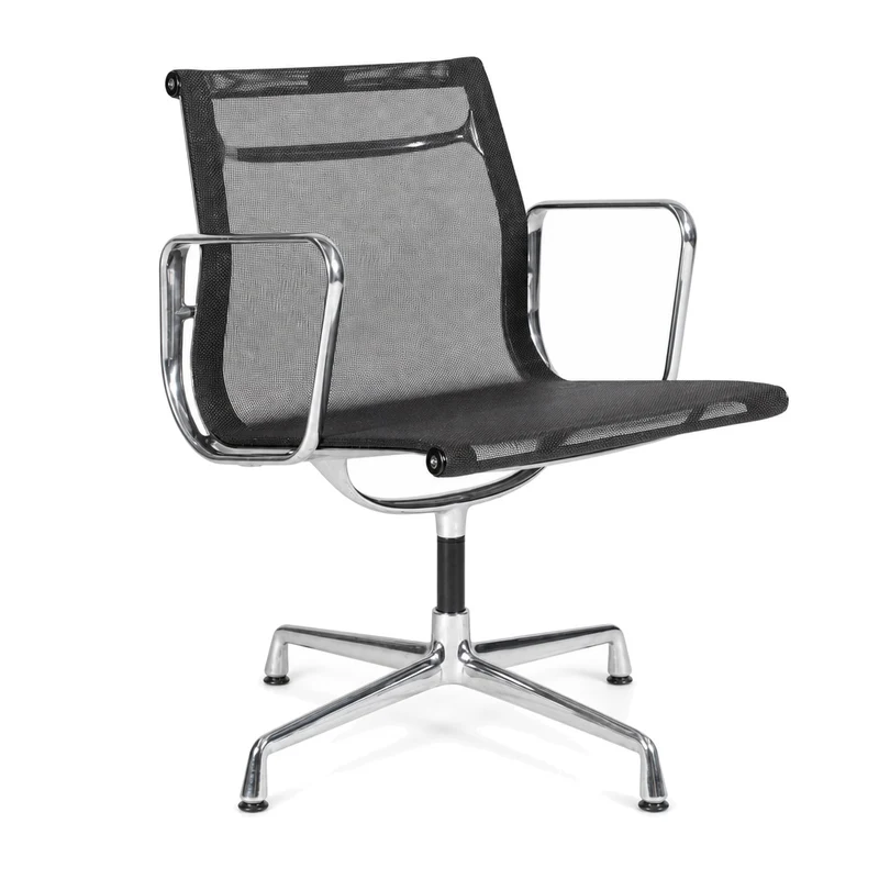 Vitra EA 107 Netz schwarz Chrom