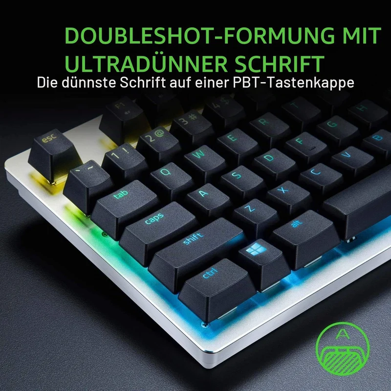 Razer PBT Keycap Set für Gaming Tastatur - Tastenkappen-Upgrade-Set für mechanische und optische Tas