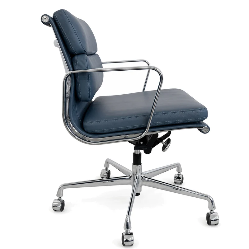 Vitra EA 217 Premiumleder rauchblau