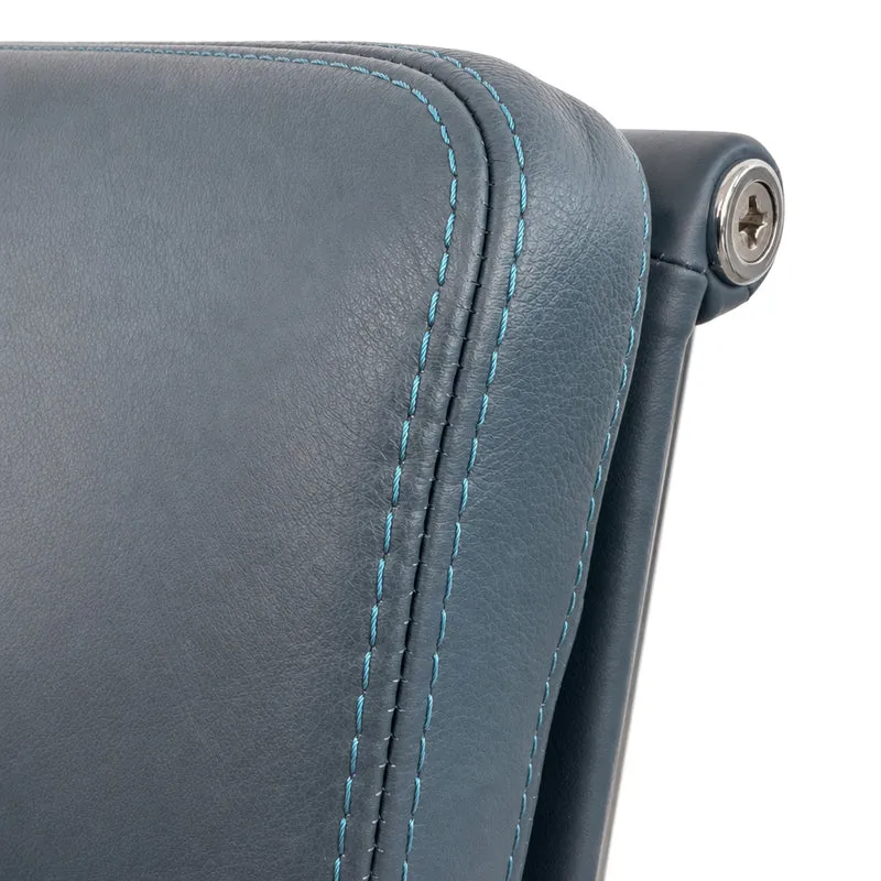 Vitra EA 217 Premiumleder rauchblau