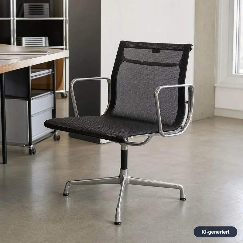 Vitra EA 103 Netz schwarz Alu