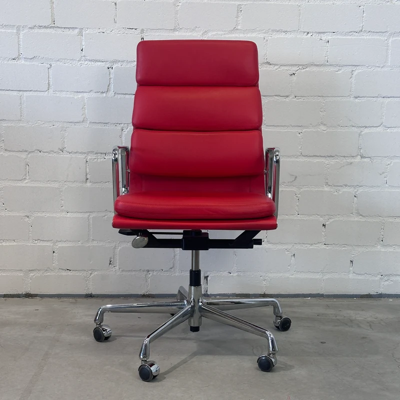 Vitra EA 219 Leder rot Chrom