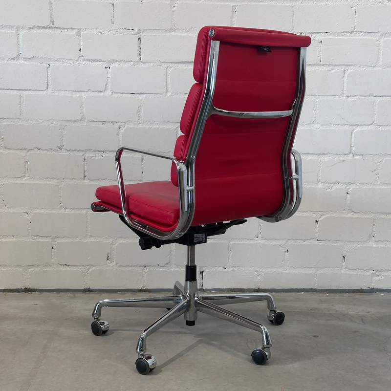 Vitra EA 219 Leder rot Chrom
