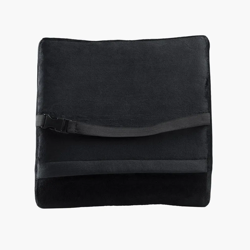 Lumbar Support Pillow Velvet Black