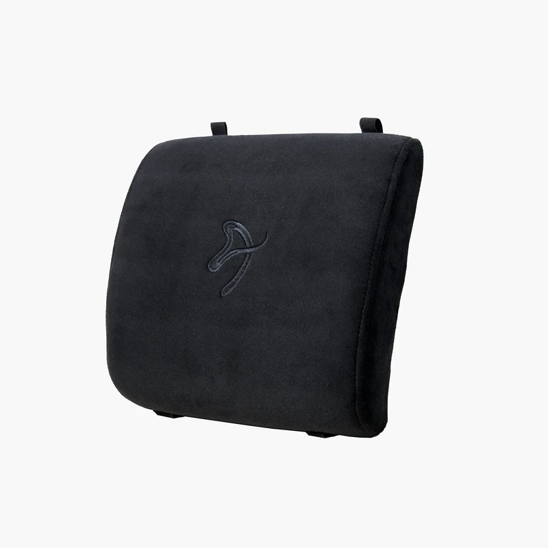 Lumbar Support Pillow Velvet Black