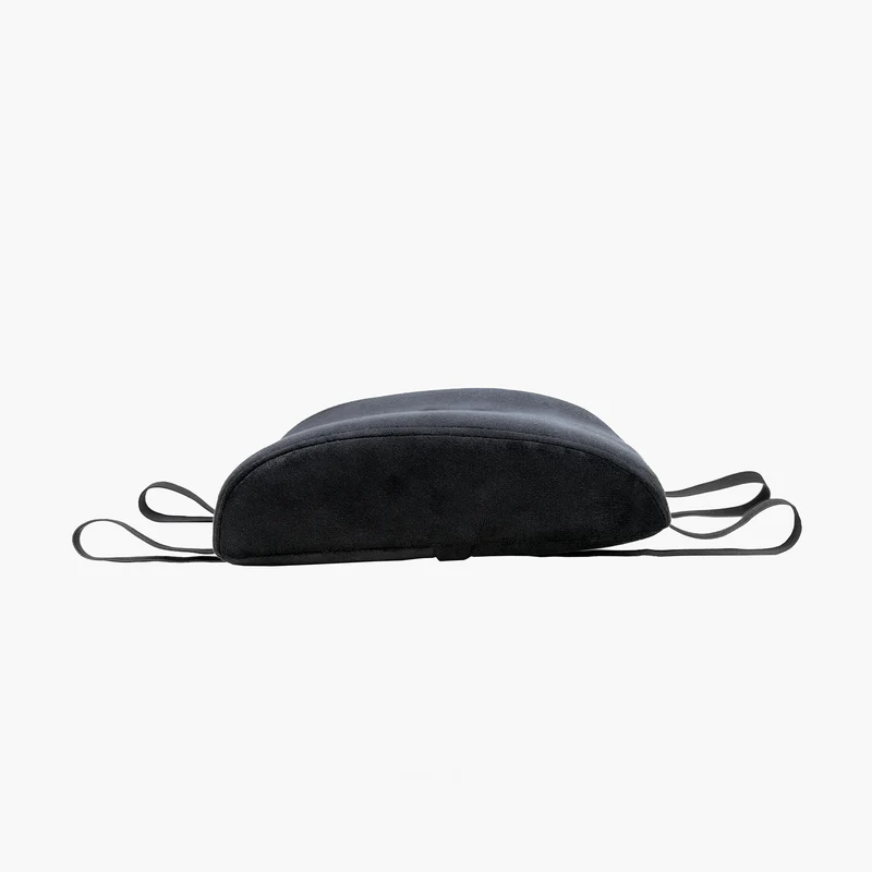 Lumbar Support Pillow Velvet Black