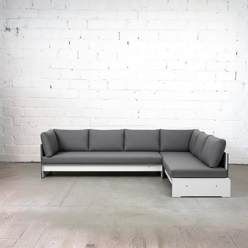 Conmoto RIVA Lounge Kombination E HPL weiß + Kissenset anthrazit