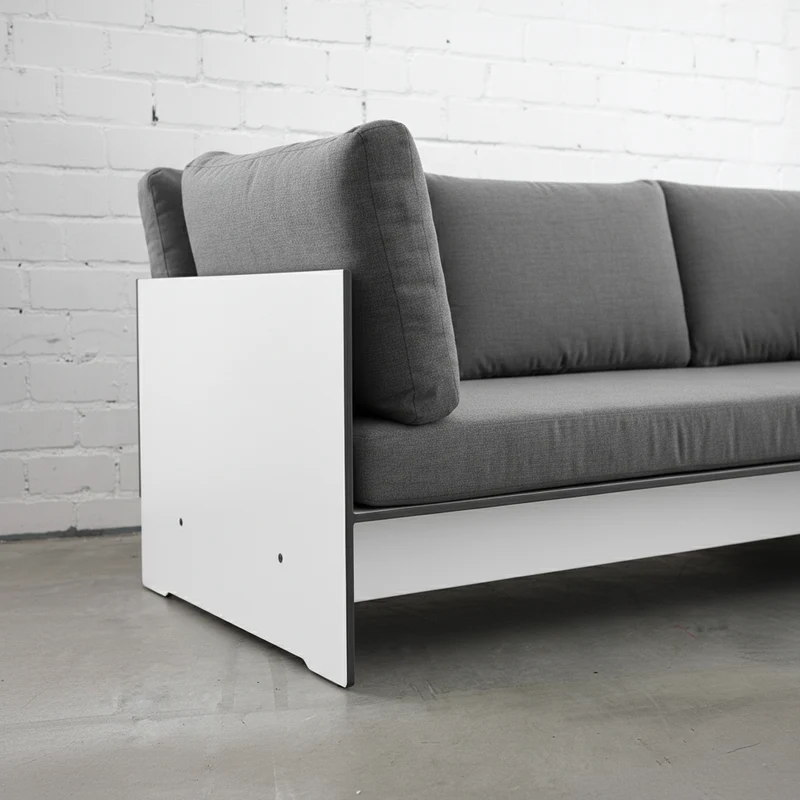Conmoto RIVA Lounge Kombination E HPL weiß + Kissenset anthrazit