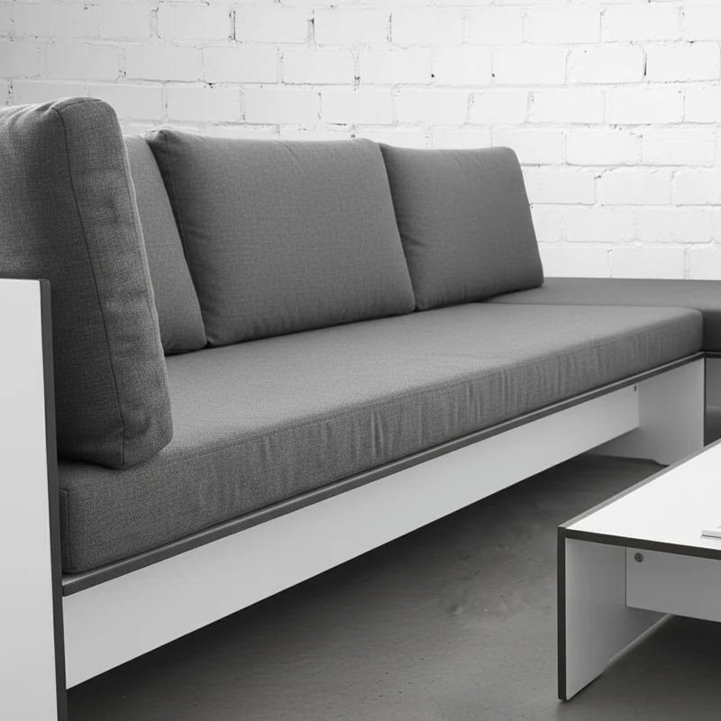 Conmoto RIVA Lounge Kombination E HPL weiß + Kissenset anthrazit