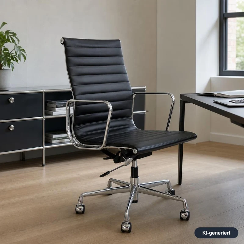 Vitra EA 119 Leder dunkelbraun