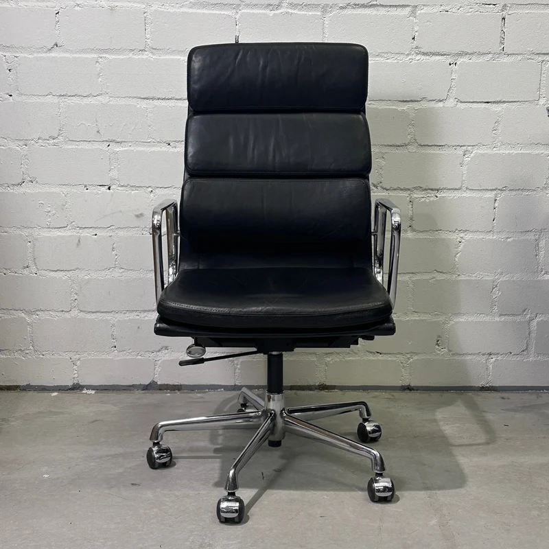 Vitra EA 219 Leder schwarz Chrom (B-Ware)
