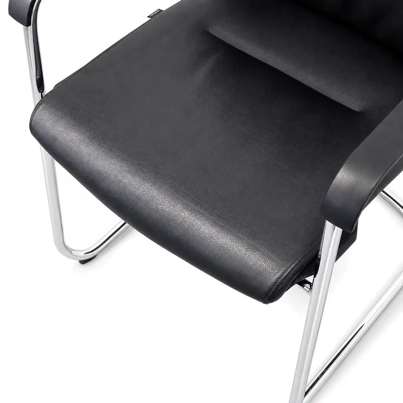Wilkhahn ON 178/71 Freischwinger Leder schwarz