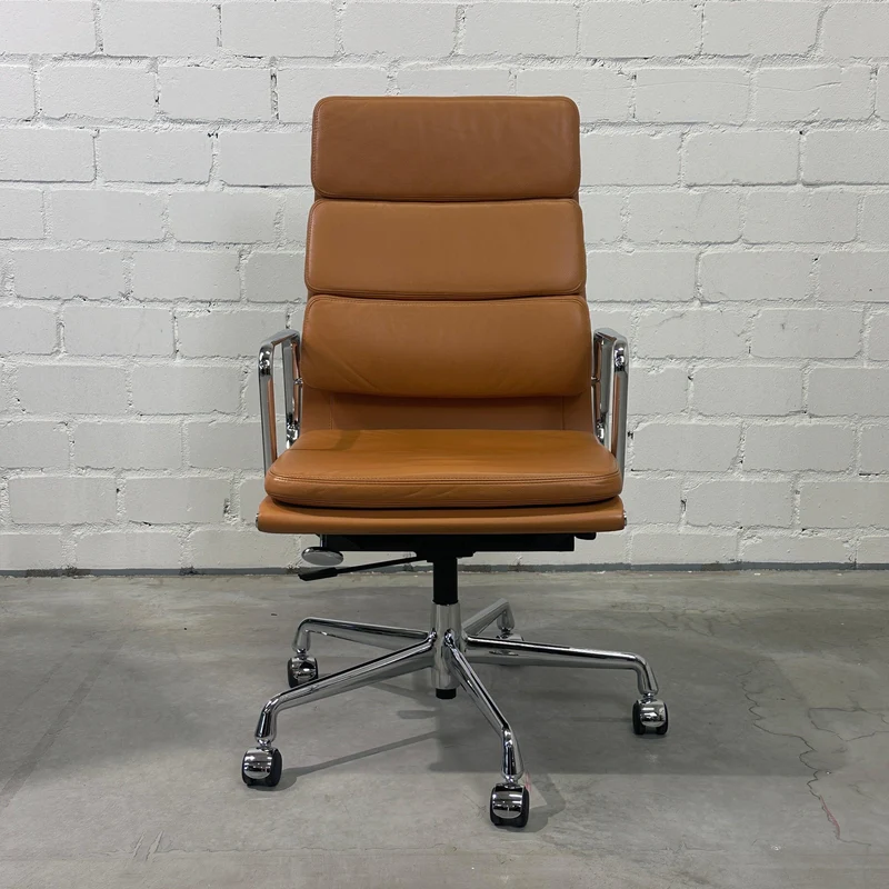 Vitra EA 219 Softpad Leder hellbraun