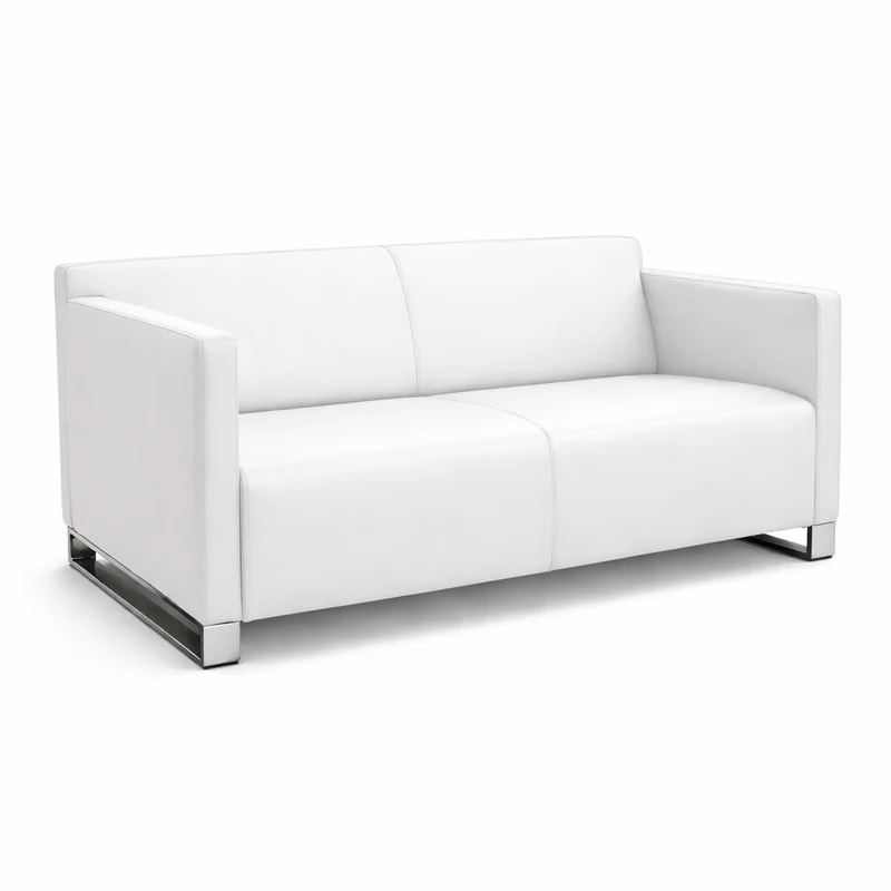 COR Quant Sofa 2-Sitzer Leder weiß