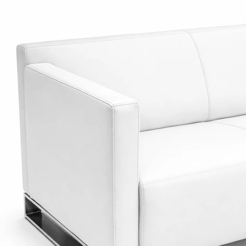 COR Quant Sofa 2-Sitzer Leder weiß