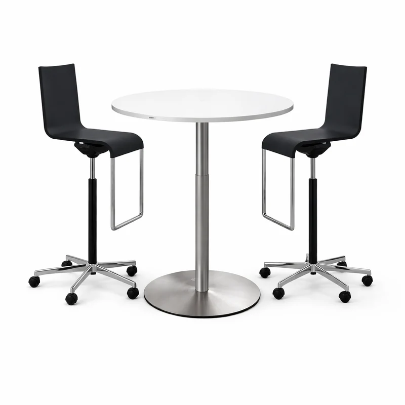 Vario Besprechungstisch 90cm höhenverstellbar weiß