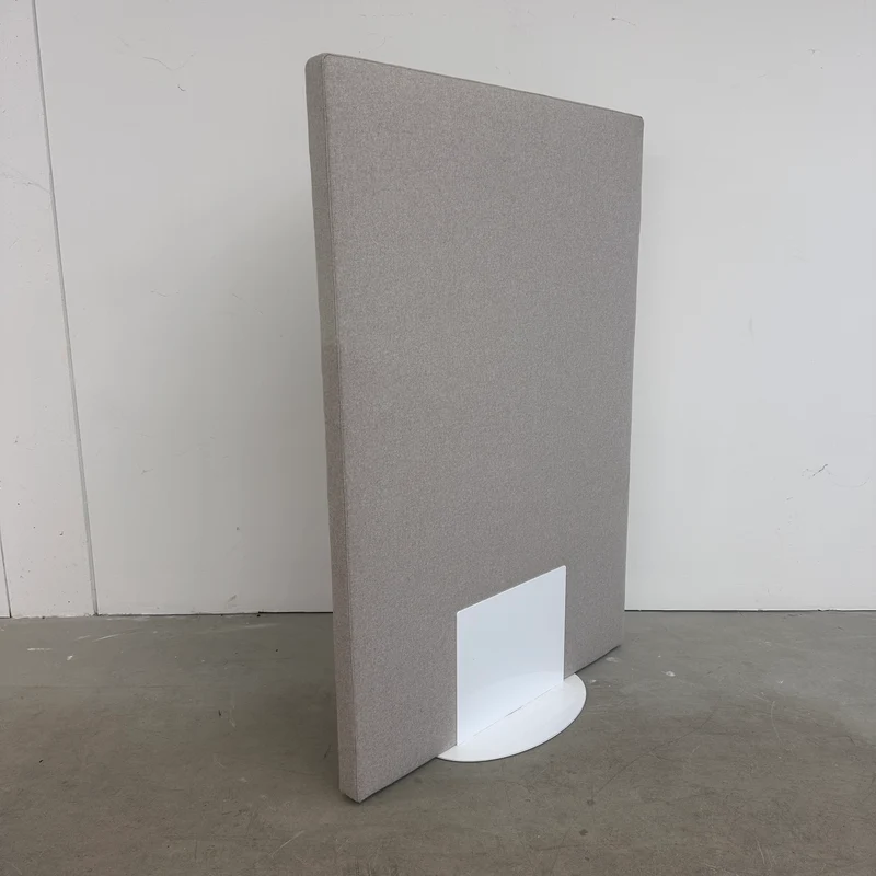 Akustiktrennwand 120cm Wollfilz hellgrau