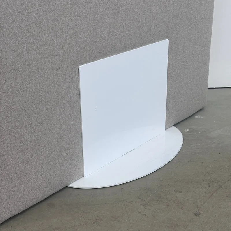 Akustiktrennwand 120cm Wollfilz hellgrau