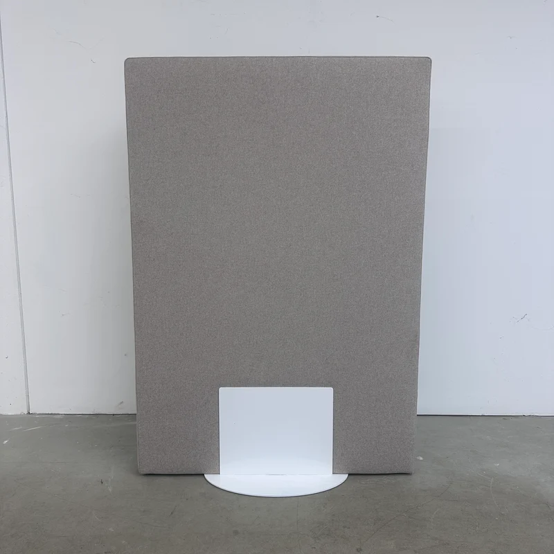 Akustiktrennwand 120cm Wollfilz hellgrau