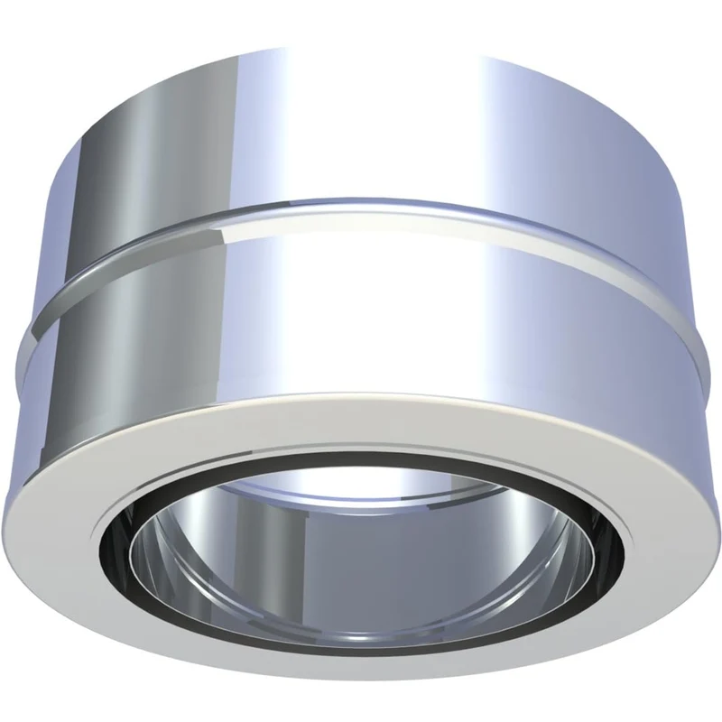 Jeremias DW-FU Ø 160 mm Übergang EW-FU mit Wandfutter gerade für FERRO Edelstahl Abgassystem doppelw