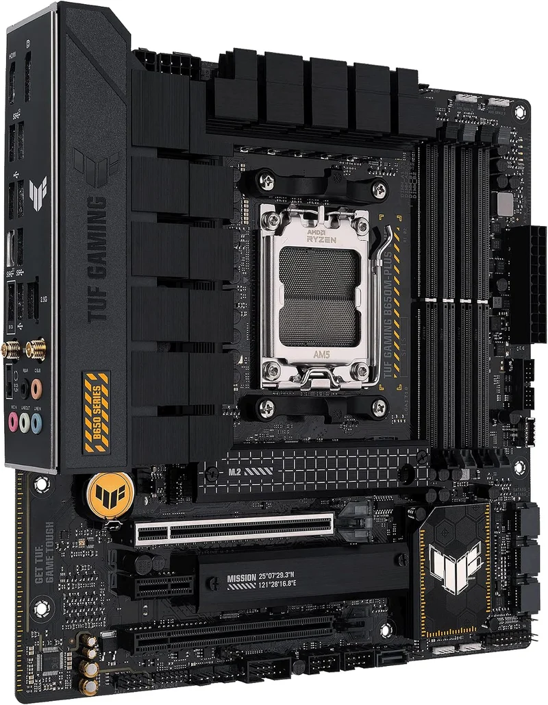 ASUS TUF GAMING B650M-PLUS WIFI Mainboard Sockel AMD AM5 (Ryzen 7000, micro-ATX, PCIe 5.0, DDR5-Spei