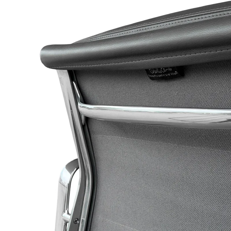 Vitra EA 217 Leder grau Alu