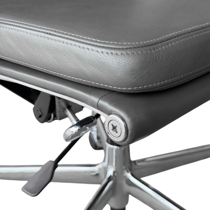 Vitra EA 217 Leder grau Alu