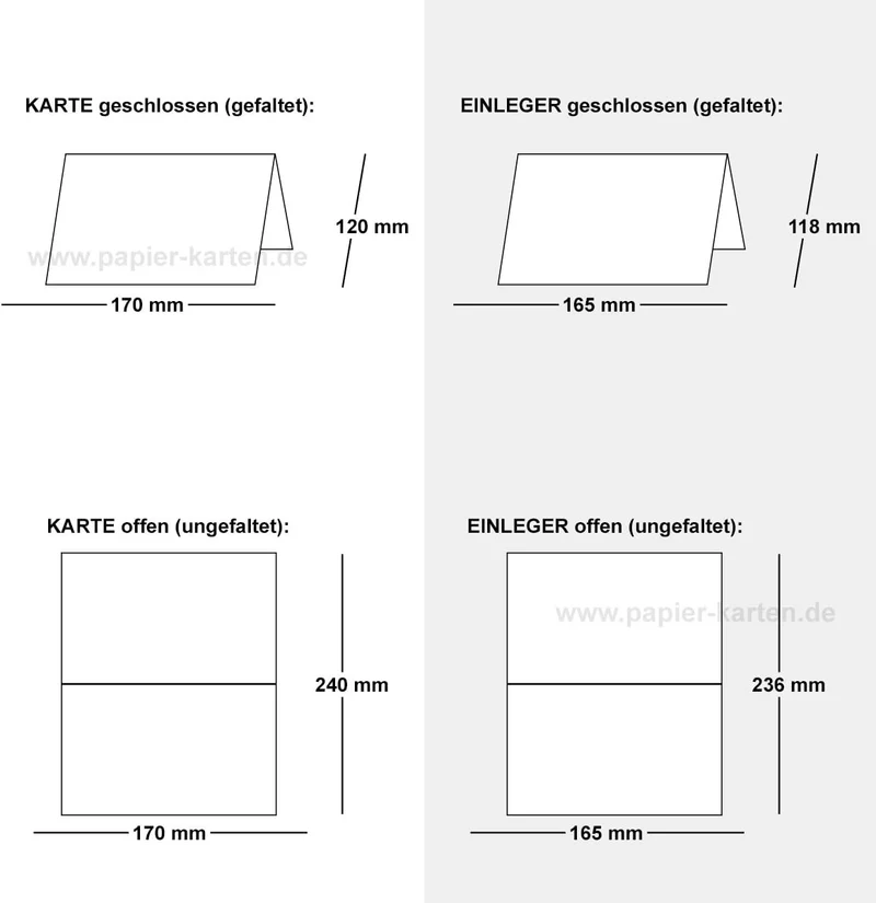 50 Faltkarten-Sets - Dunkelrot - 12 x 17 cm - DIN B6 Klapp-Karten mit Briefumschläge Dunkelrot gefüt