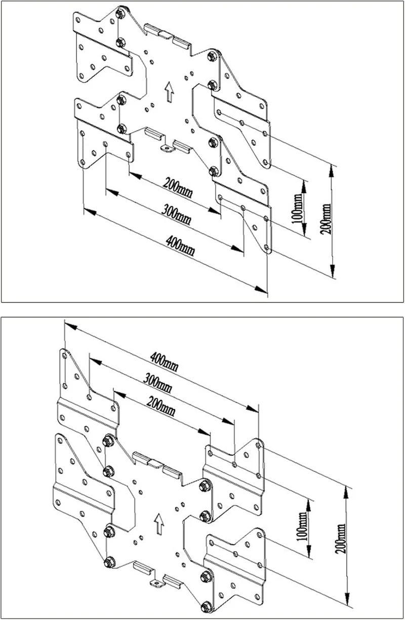 Drall TV Wandhalterung Universal Fernseh Halterung - Schwenkbar Neigbar - Monitor Halter für 3D HD L