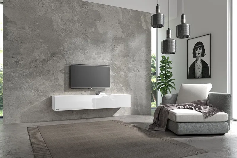 Wuun® TV-Lowboard Somero I 100cm bis 360cm I TV-Schrank & Hängeschrank für Wohnzimmer I Verschiedene