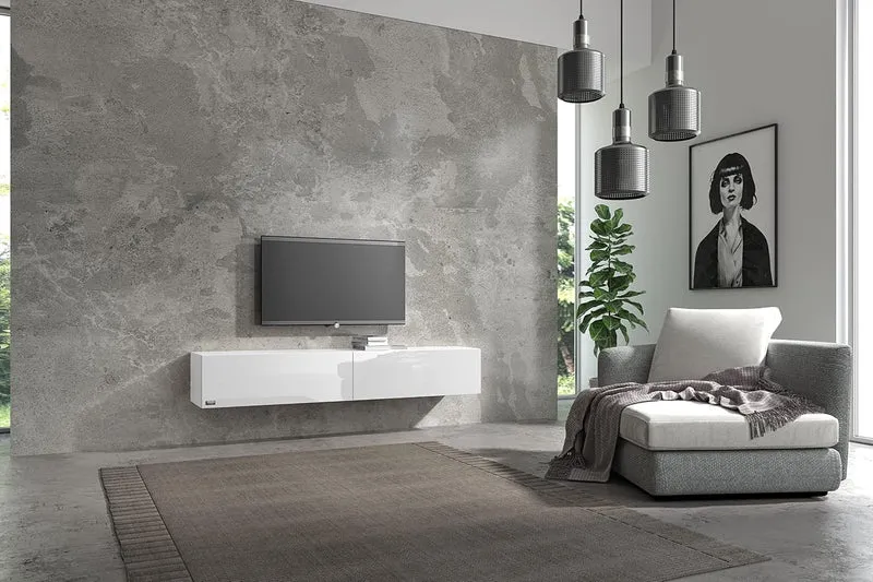 Wuun® TV-Lowboard Somero I 100cm bis 360cm I TV-Schrank & Hängeschrank für Wohnzimmer I Verschiedene